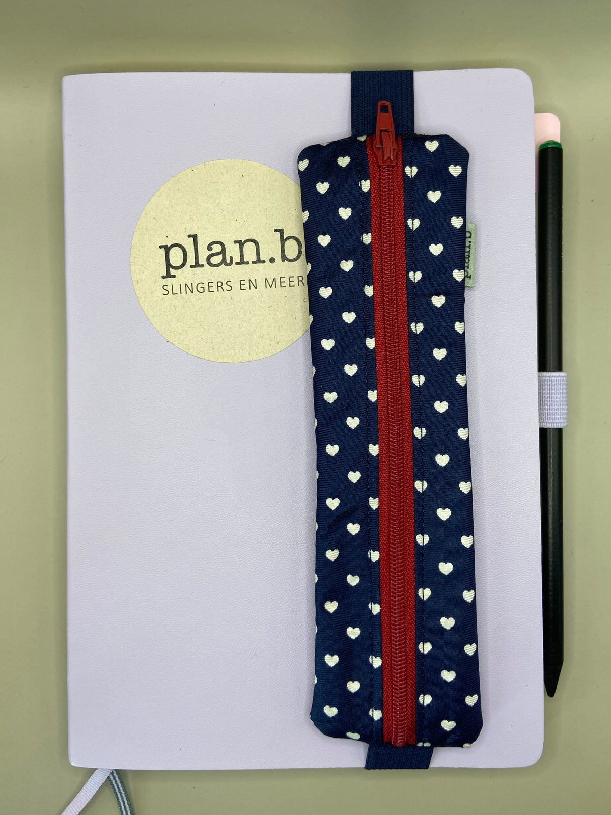NOTEBOOKETUI donkerblauw&hartjes