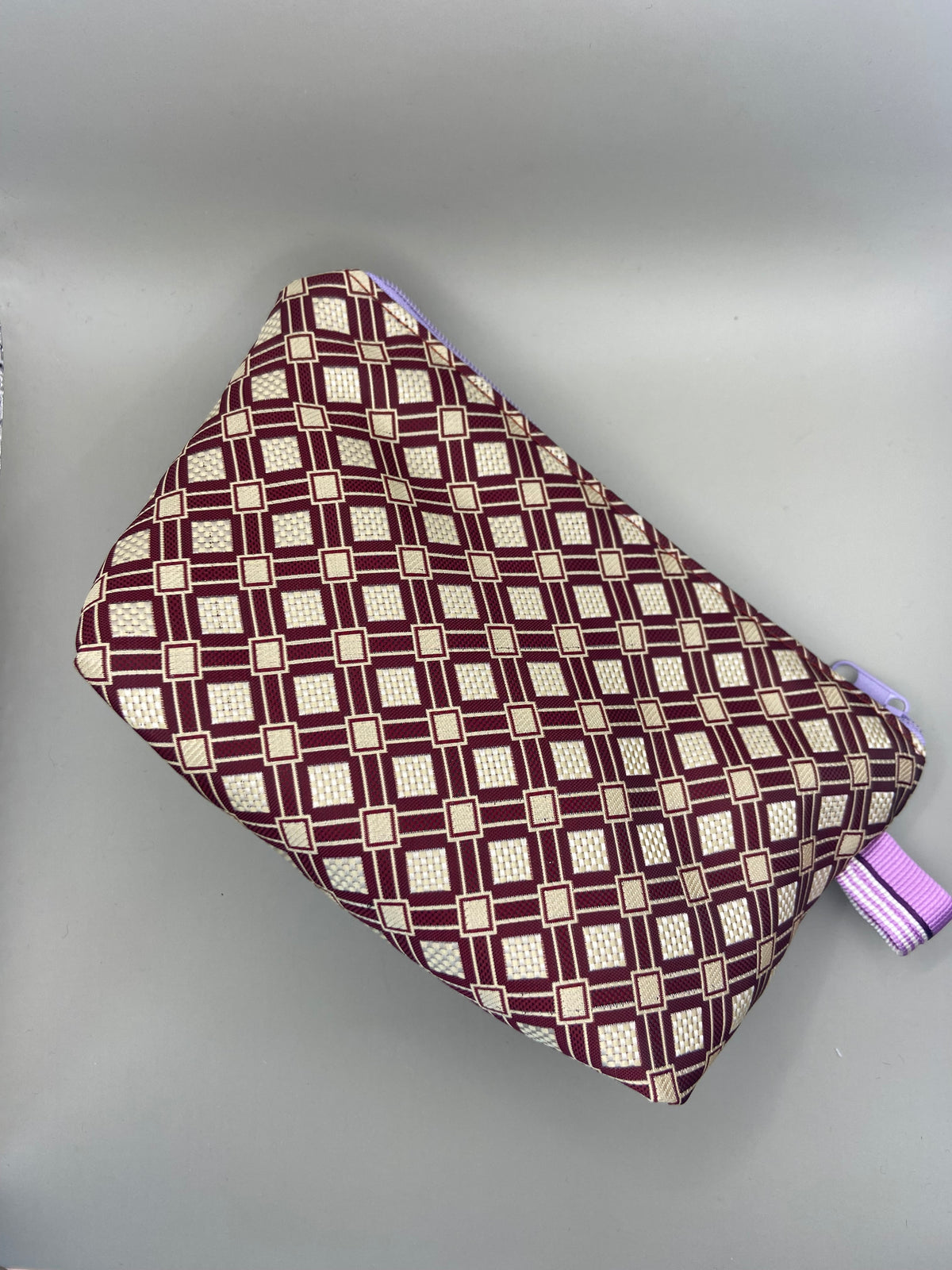 MAKE UP BAG bordeaux&mix