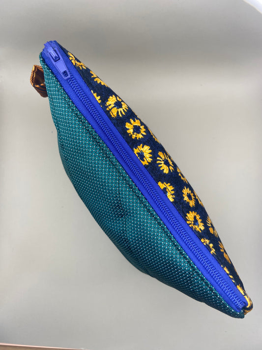 MAKE UP BAG groen&zonnebloem